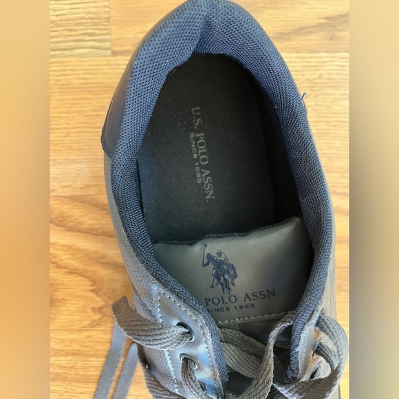 Men’s Polo Assn Sneaker Shoe Gray Blue Navy Size 12 Ralph Lauren Casual - Picture 11 of 12